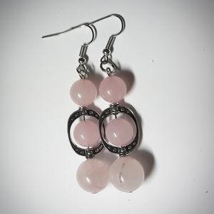 Pink Quartz Earrings